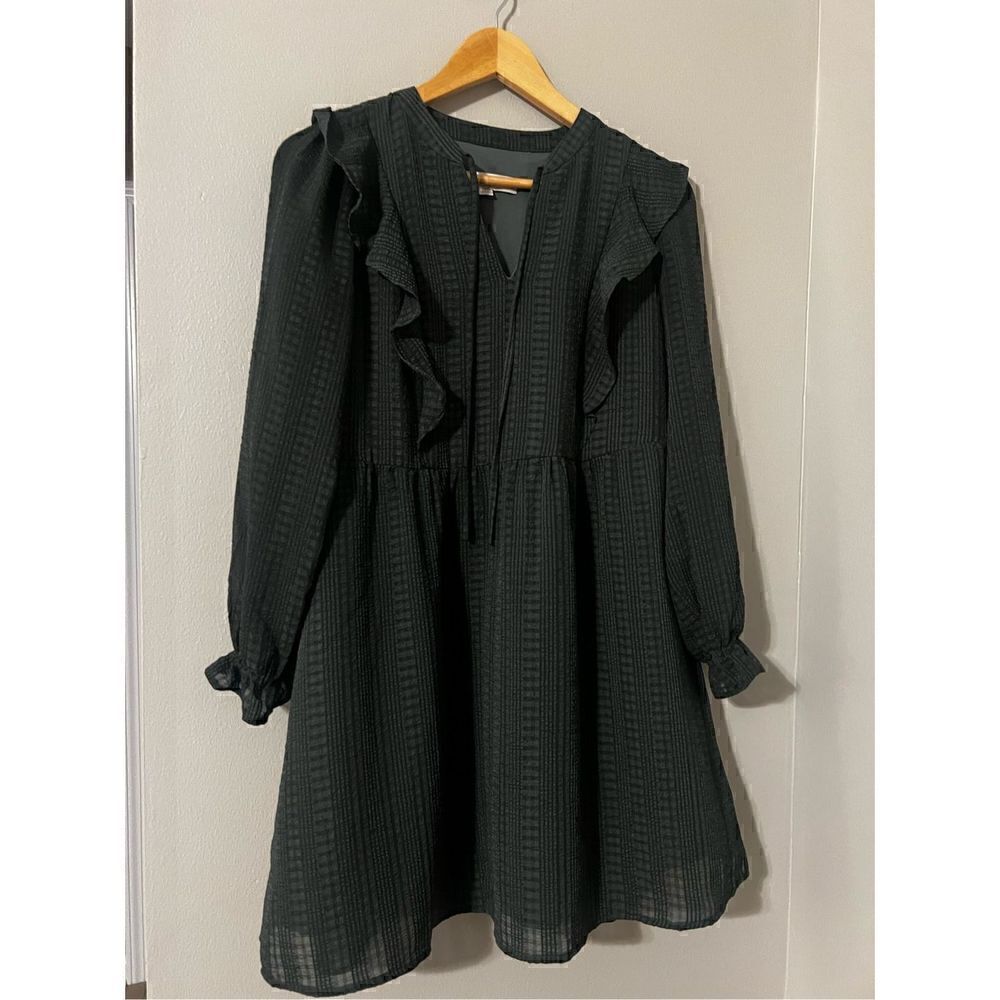 Loft Women’s Size Small Petite Fit and Flare Mini Dress Evergreen Deep Green - Picture 5 of 14